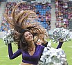 Die Frankfurt Universe Cheerleader beim Heimspiel gegen die Stuttgart Scorpions am 18.08.2019