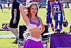 Die Frankfurt Universe Cheerleader beim Ausw&auml;rtsspiel in Marburg am 05.09.2021