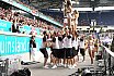 Die Rhein Fire Pyromaniacs und die Frankfurt Galaxy Dancers beim Halbfinale in Duisburg am 17.09.2023