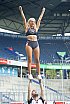 Die Rhein Fire Pyromaniacs und die Frankfurt Galaxy Dancers beim Halbfinale in Duisburg am 17.09.2023