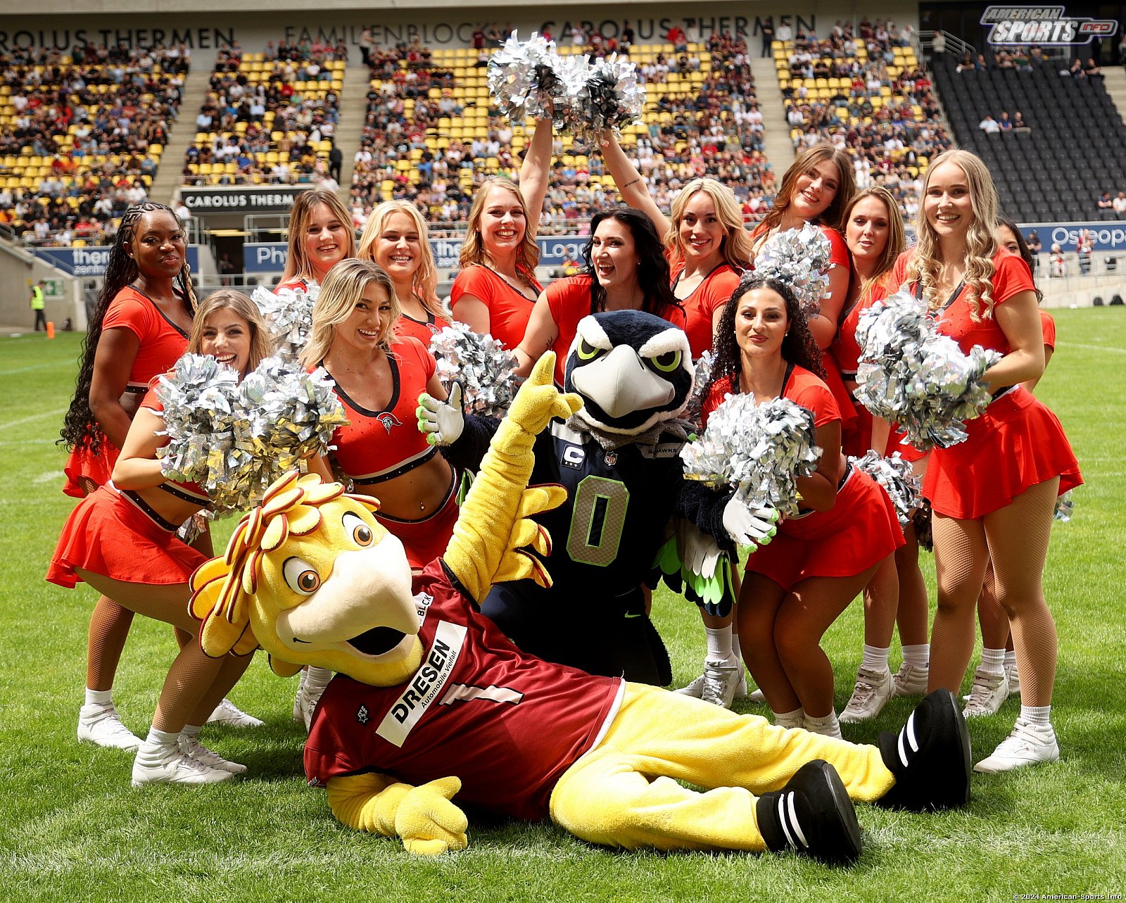 ELF: Die Cheerleader beim Spiel der Cologne Centurions vs Rhein Fire am 26.05.2024