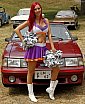 Die Frankfurt Universe Cheerleader bei der Oldtimer Ausstellung in Frankfurt H&ouml;chst 07.07.2019