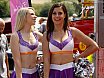 Die Frankfurt Universe Cheerleader bei der Oldtimer Ausstellung in Frankfurt H&ouml;chst 07.07.2019