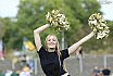 Die Cologne Crocodiles und D&uuml;sseldorf Pantherettes Cheerleader beim GFL Spiel der D&uuml;sseldorf Panther gegen die Cologne Crocodiles am 20.08.2022