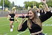 Die Cologne Crocodiles und D&uuml;sseldorf Pantherettes Cheerleader beim GFL Spiel der D&uuml;sseldorf Panther gegen die Cologne Crocodiles am 20.08.2022