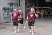 Die Pyromaniacs und die Flight Crew beim Heimspiel von Rhein Fire gegen Berlin Thunder am 27.07.2025